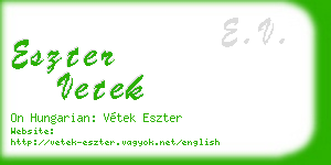 eszter vetek business card
