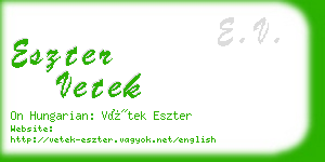 eszter vetek business card